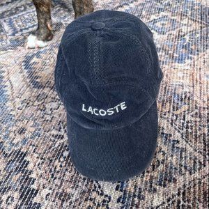 CAP LACOSTE  NEW Navy Blue Corduroy